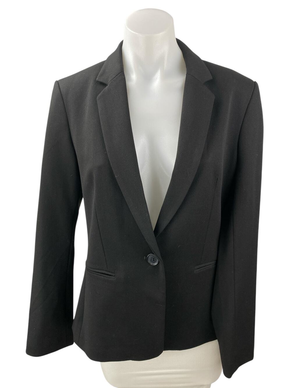 Express Women's Black Long Sleeve Notch Collar One Button Blazer Coat Jacket S